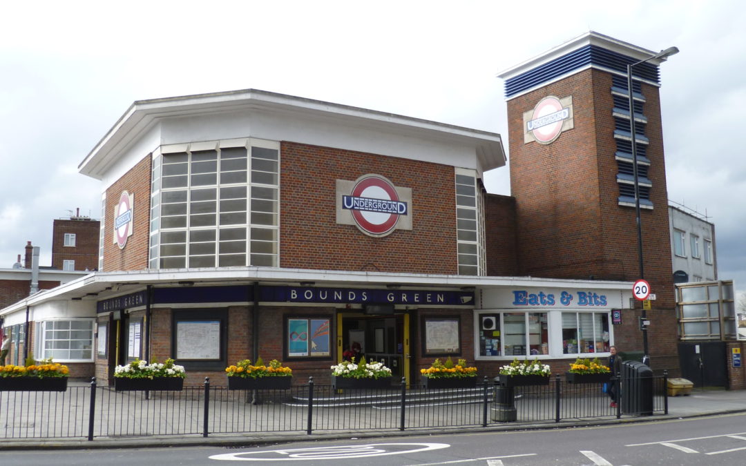 Visiting London. Bounds Green Tube Station